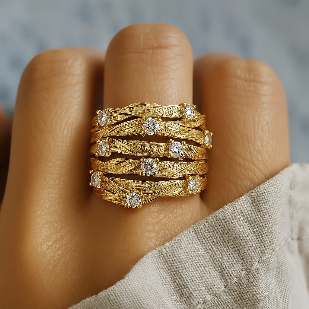 Marisse – Vintage-Ring in Gold mit zartem Glanz