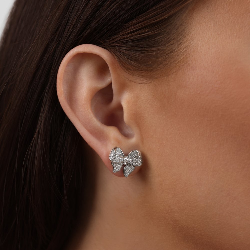 Minerva - Ohrringe mit Schleifen aus Sterlingsilber