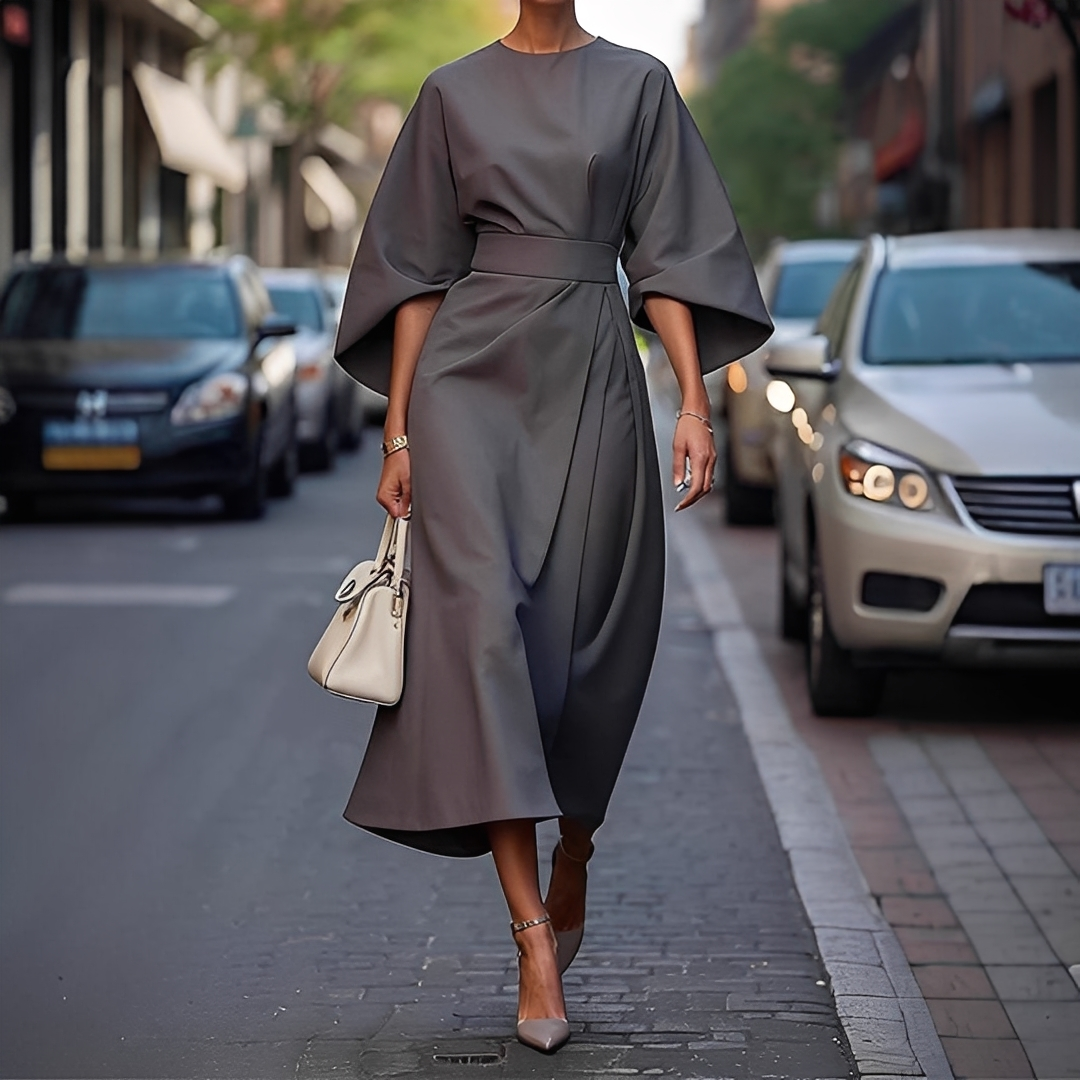 Lauriane - Elegantes Damenkleid mit Laternenärmeln
