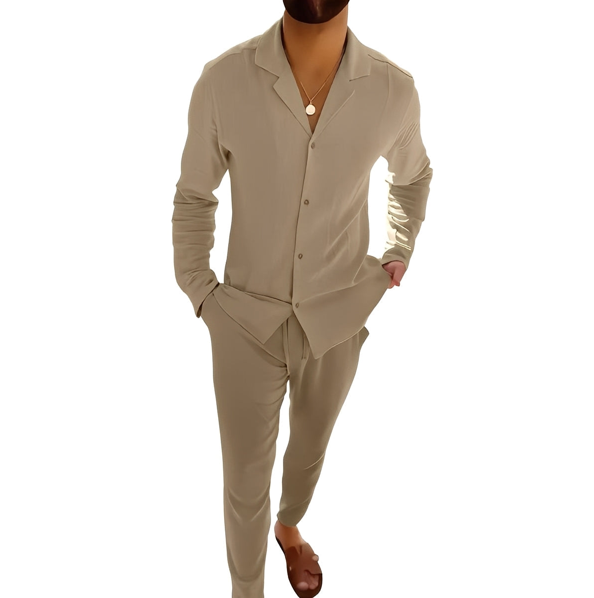Hadrien - Herren-Set aus Langarmhemd und Hose