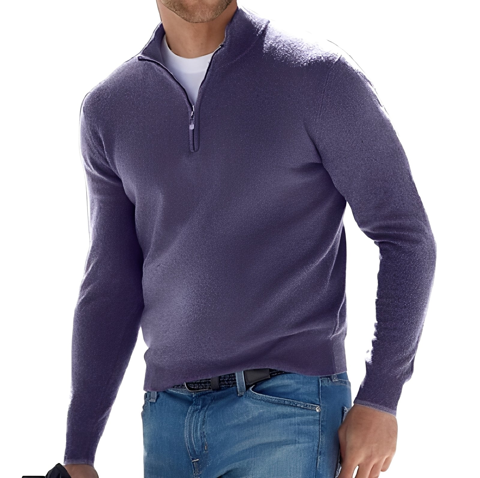 Nash - Freizeit-Sweater mit halbem Reißverschluss