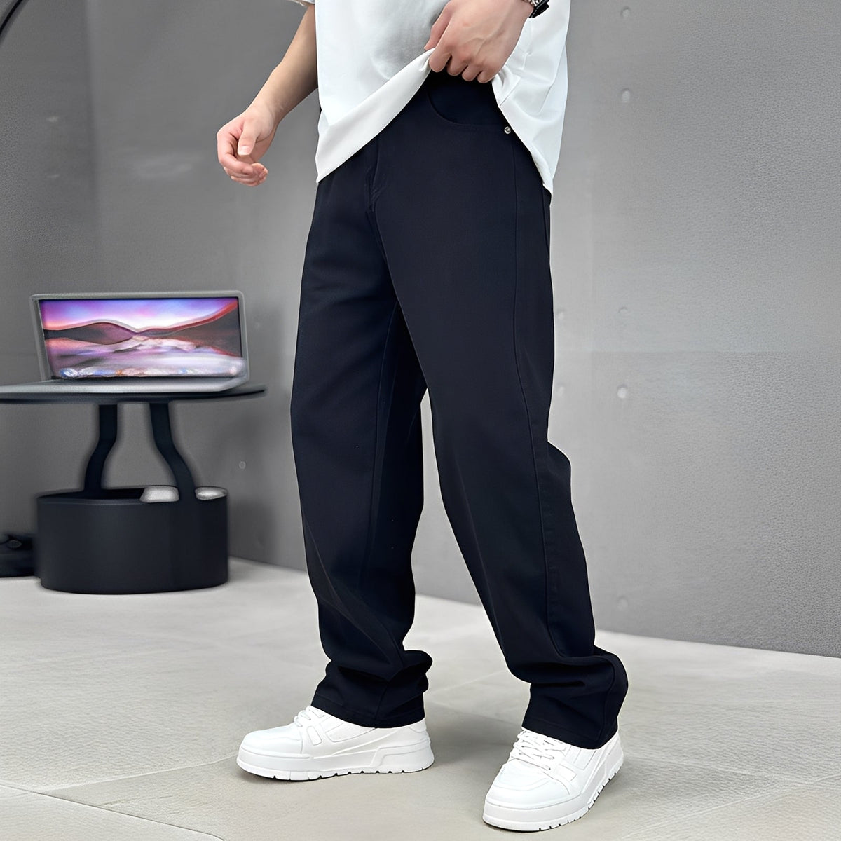 Wendell - Modische Hose mit weitem Bein