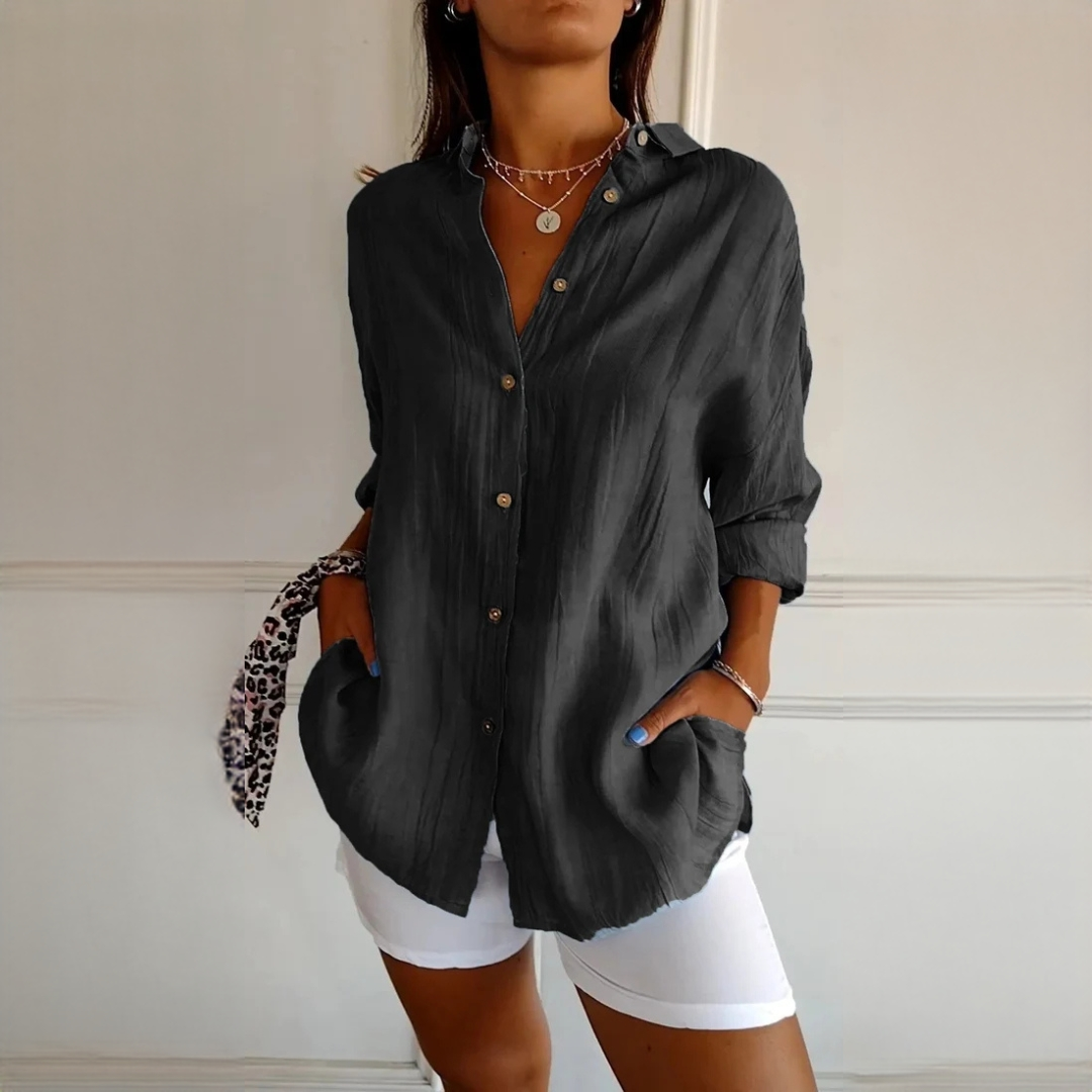 Xaelle - Schickes Bluse mit Knopfleiste