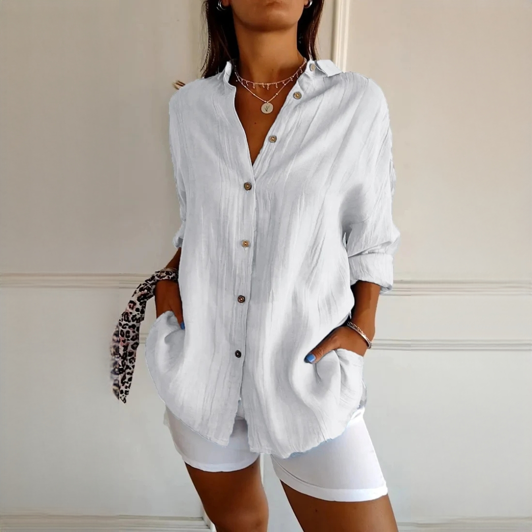 Xaelle - Schickes Bluse mit Knopfleiste