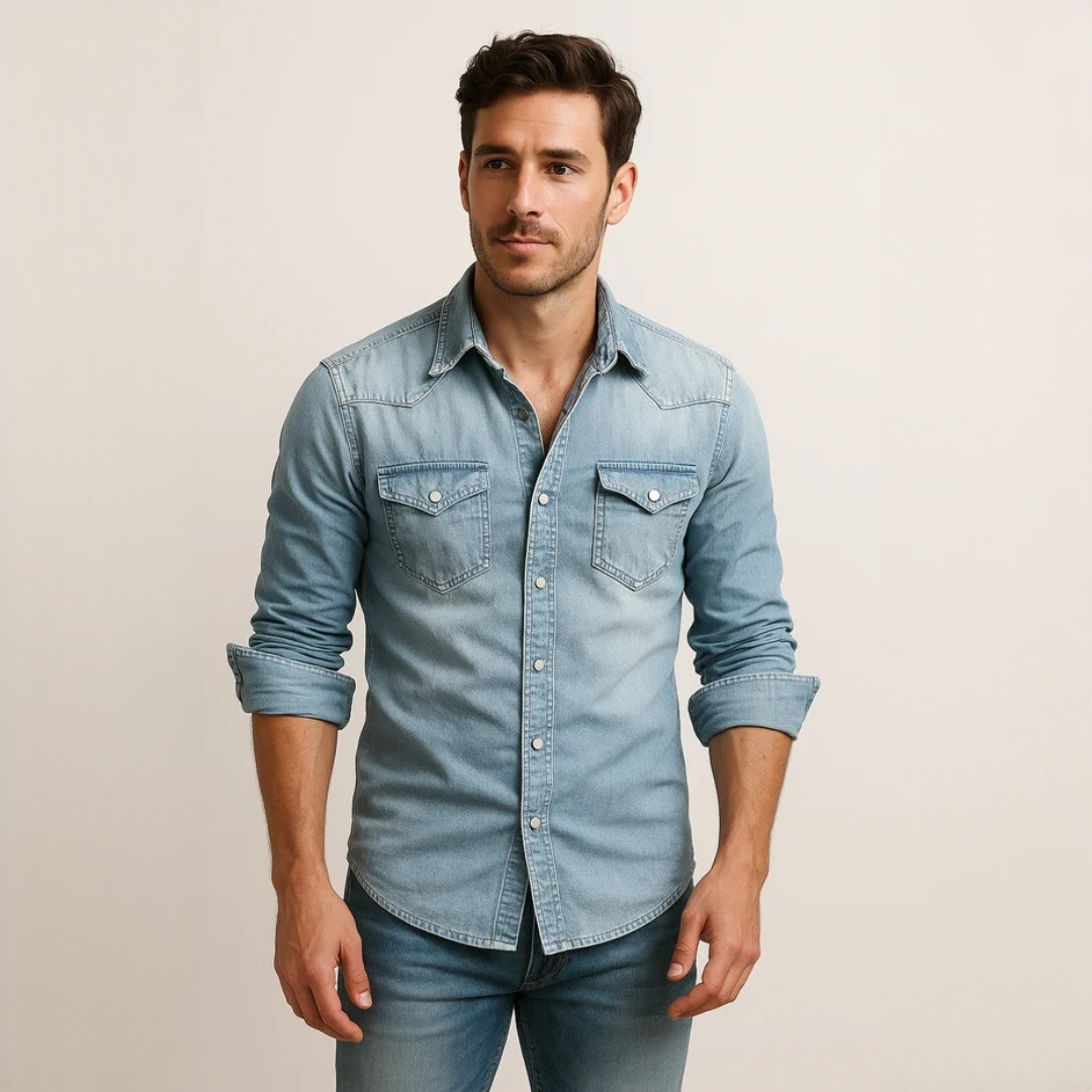 Maxime - Angenehmes Langarm-Poloshirt