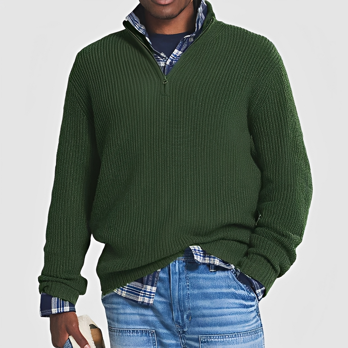 Constantine - Wärmender Pullover mit halbem Reißverschluss