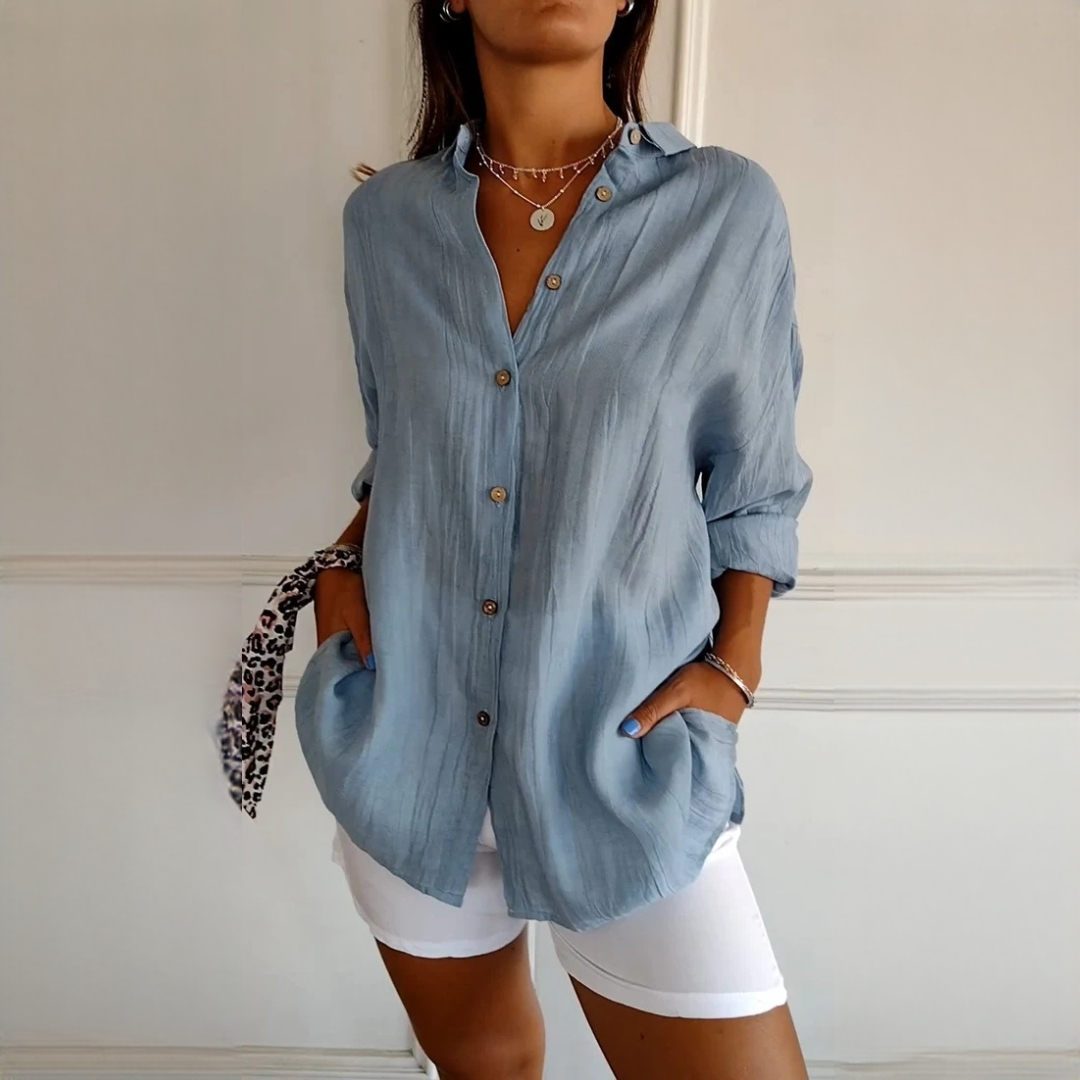 Xaelle - Schickes Bluse mit Knopfleiste