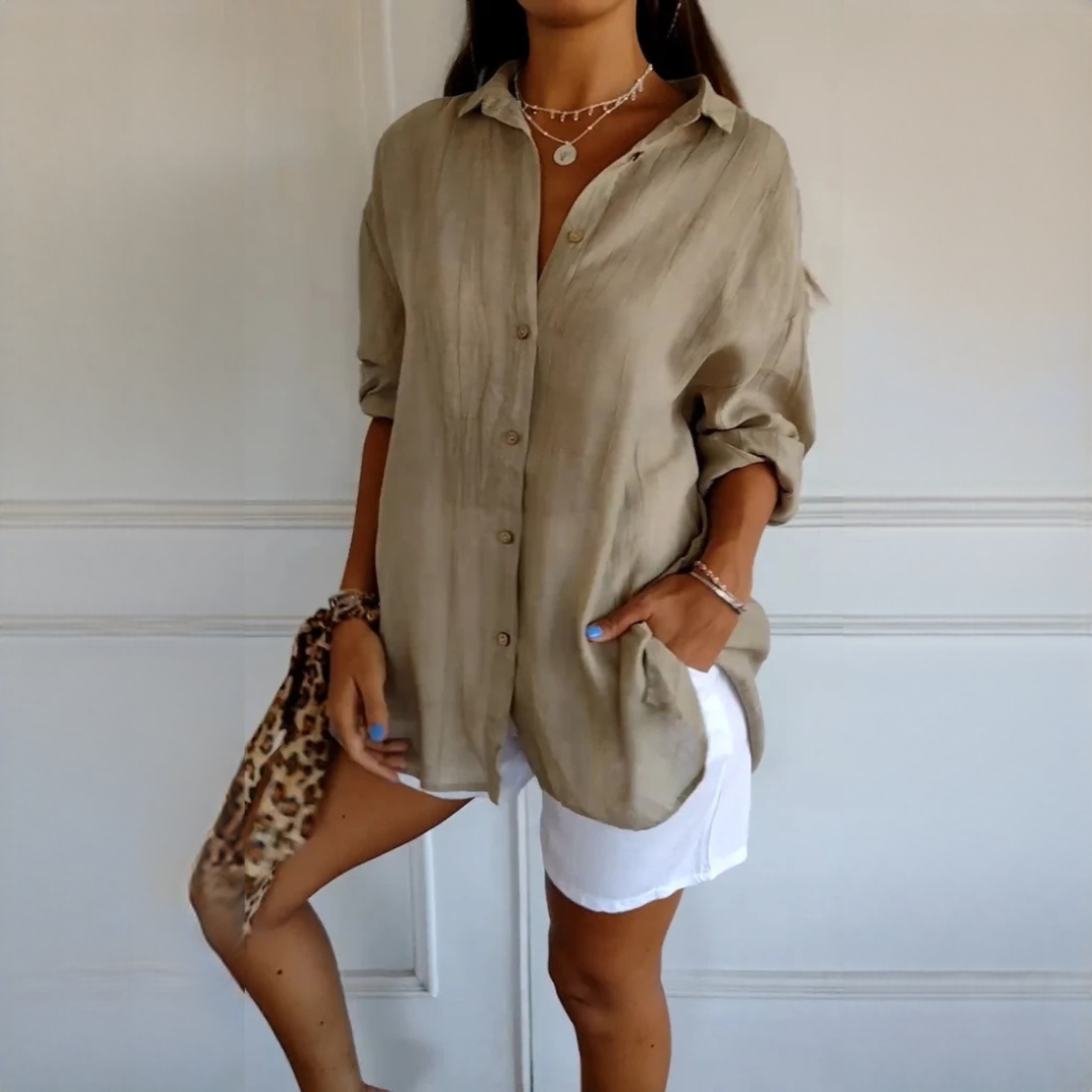 Xaelle - Schickes Bluse mit Knopfleiste