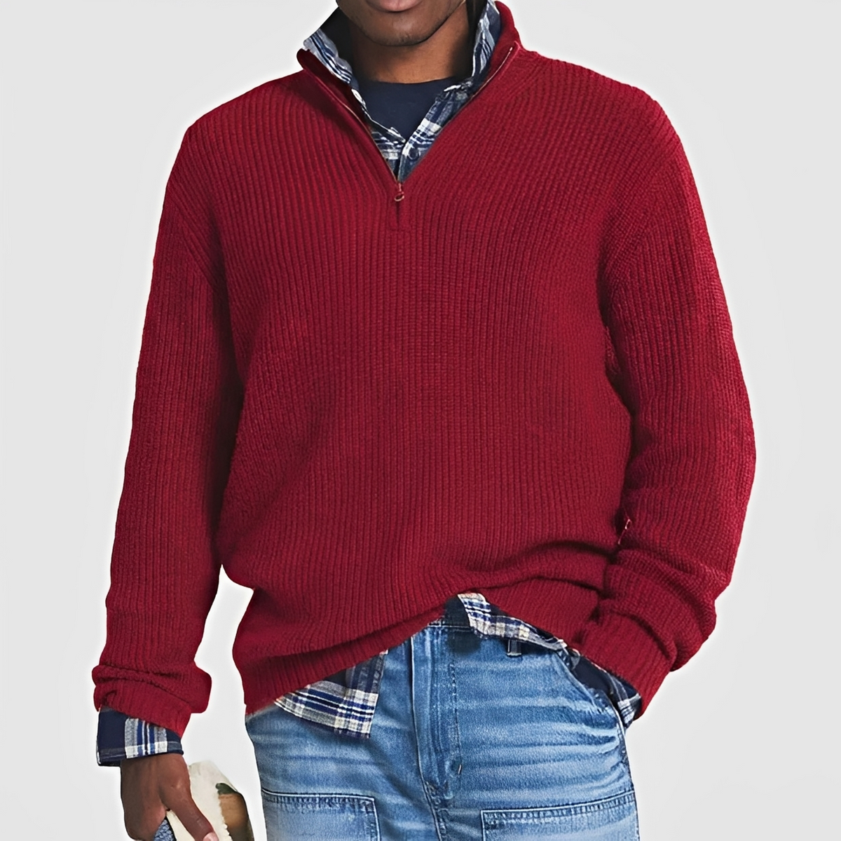Constantine - Wärmender Pullover mit halbem Reißverschluss