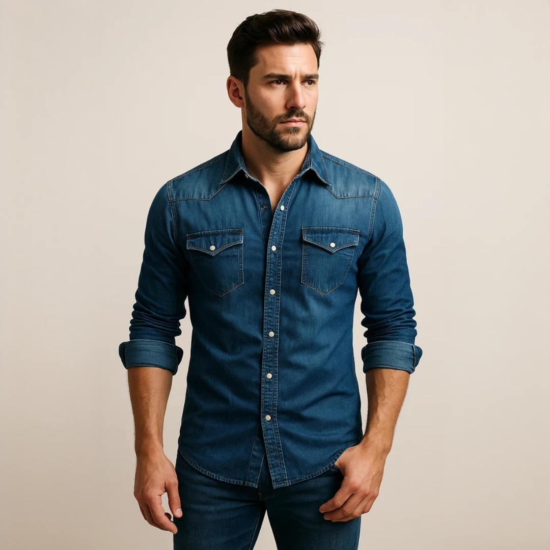 Maxime - Angenehmes Langarm-Poloshirt