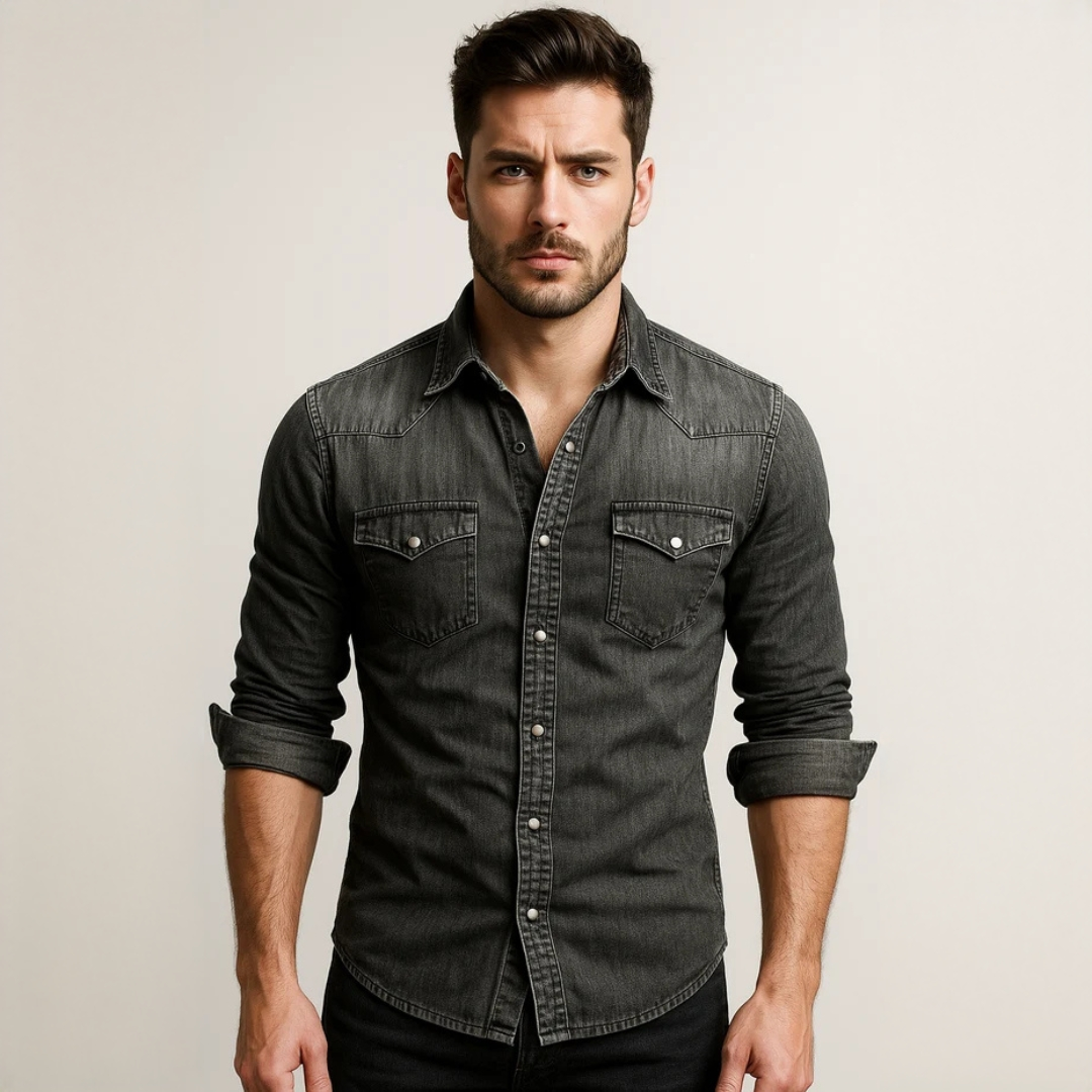 Maxime - Angenehmes Langarm-Poloshirt