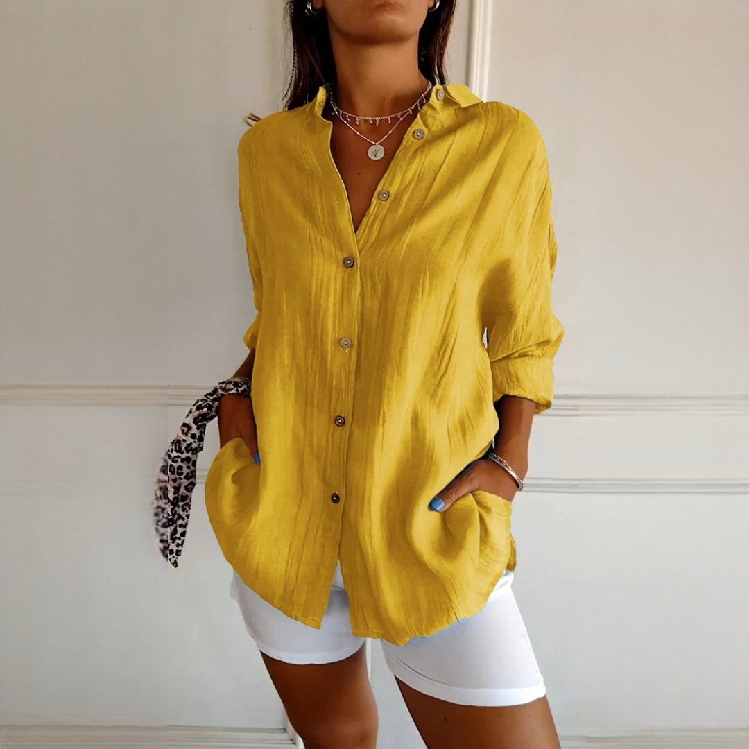 Xaelle - Schickes Bluse mit Knopfleiste