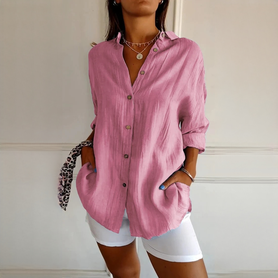 Xaelle - Schickes Bluse mit Knopfleiste