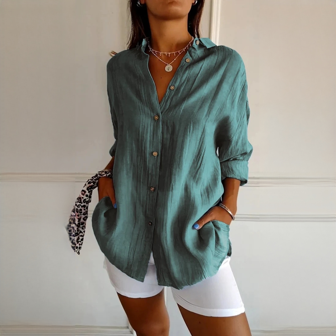 Xaelle - Schickes Bluse mit Knopfleiste