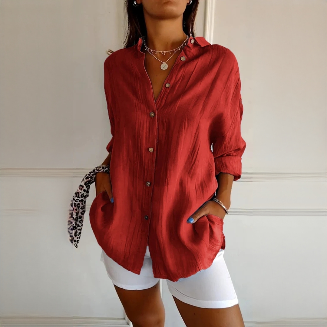 Xaelle - Schickes Bluse mit Knopfleiste