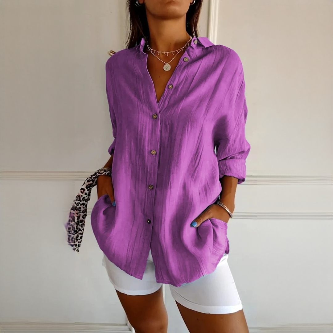 Xaelle - Schickes Bluse mit Knopfleiste
