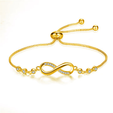Megan – Anpassbares unendliches Armband in Silber