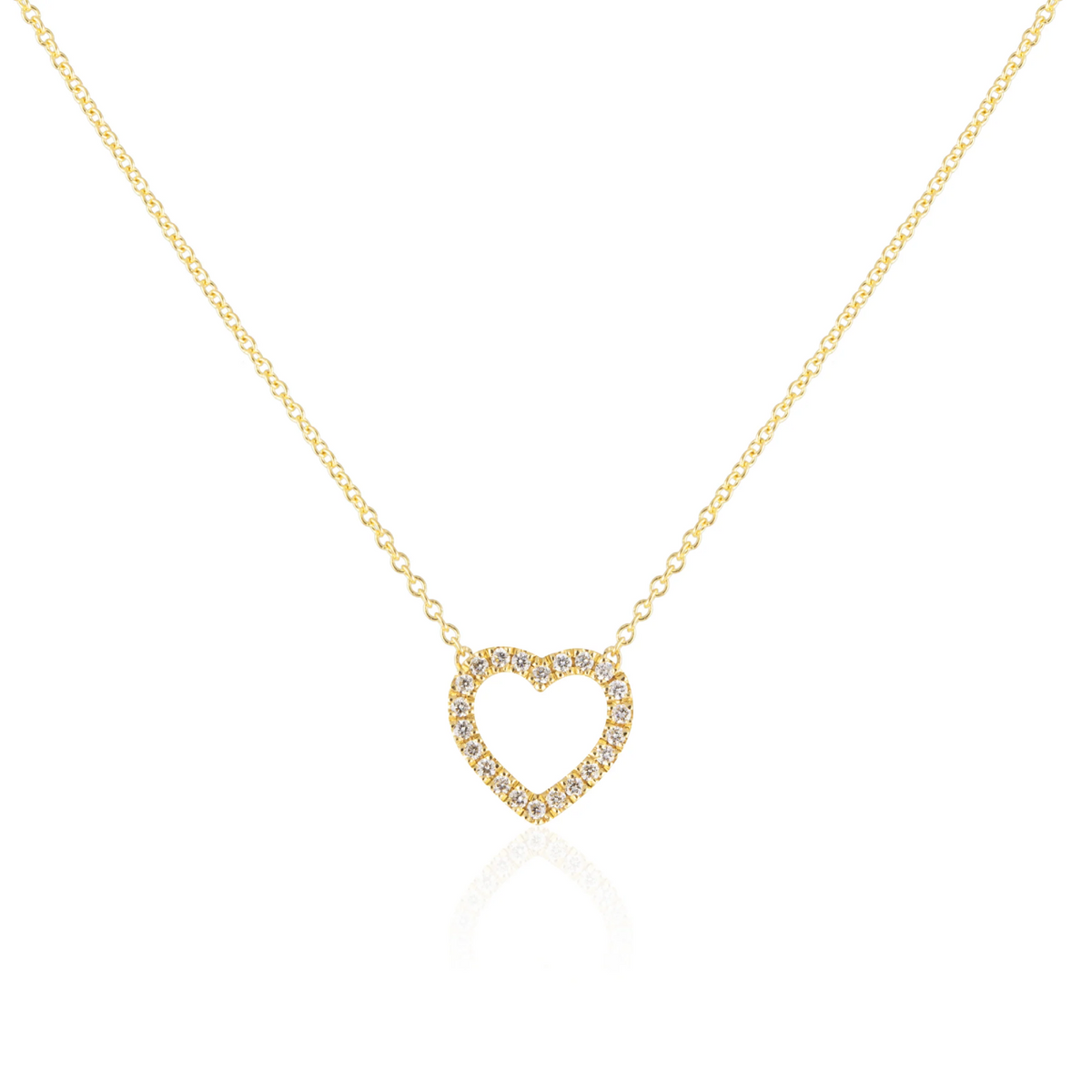 Kleines Liebes-Halsband - Herz-Halsband aus Gold und Steinen