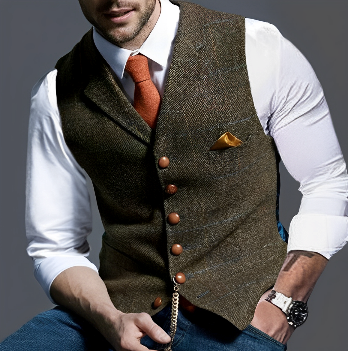 Jasper – Vintage Weste für Herren