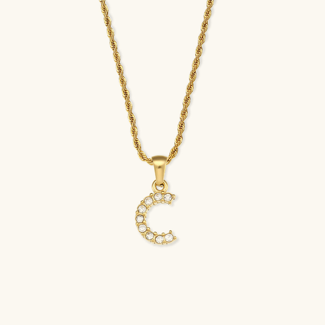 Maeve - Kette mit Initialen und Diamanten