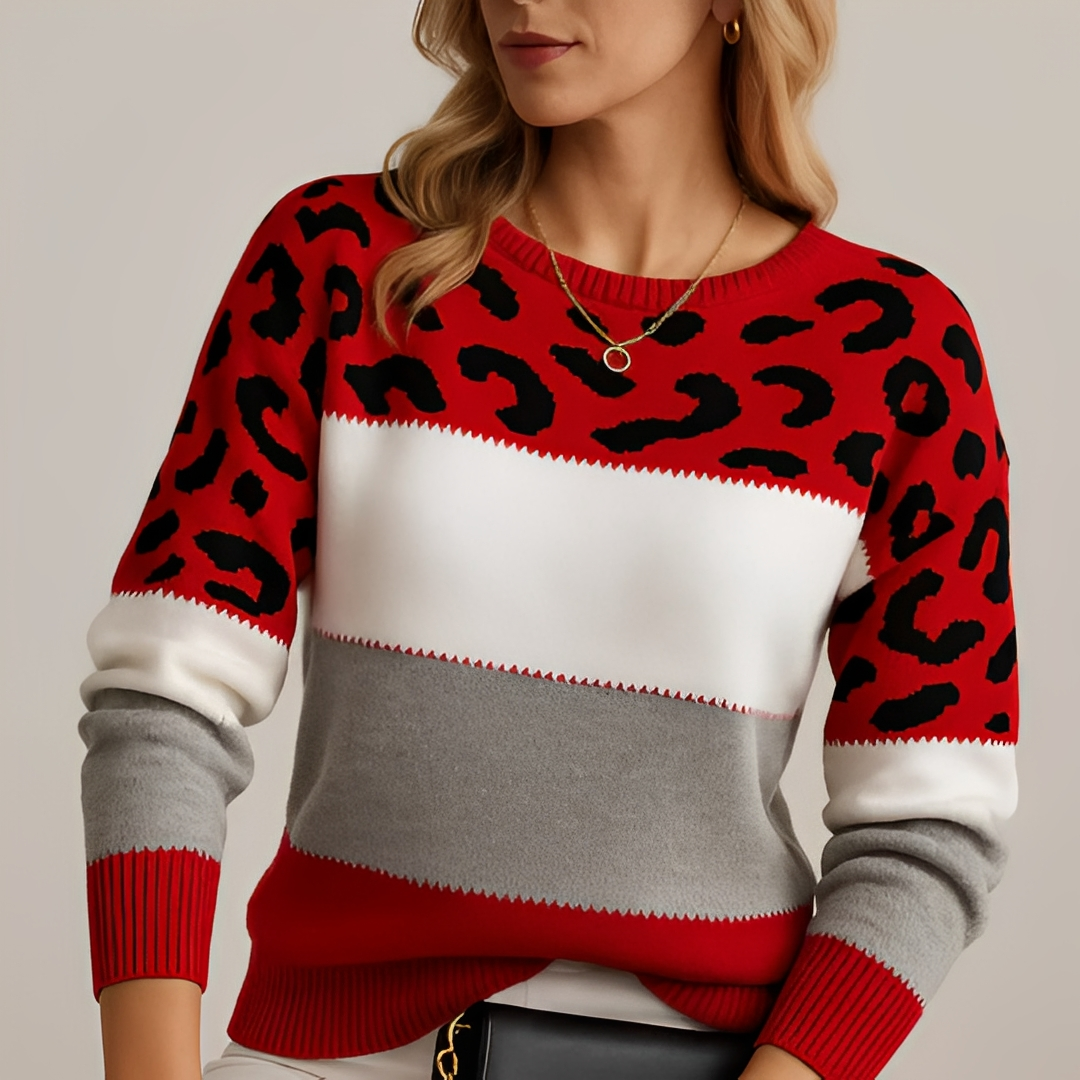 Raphaelle - Damenpullover mit farbenfrohem Muster