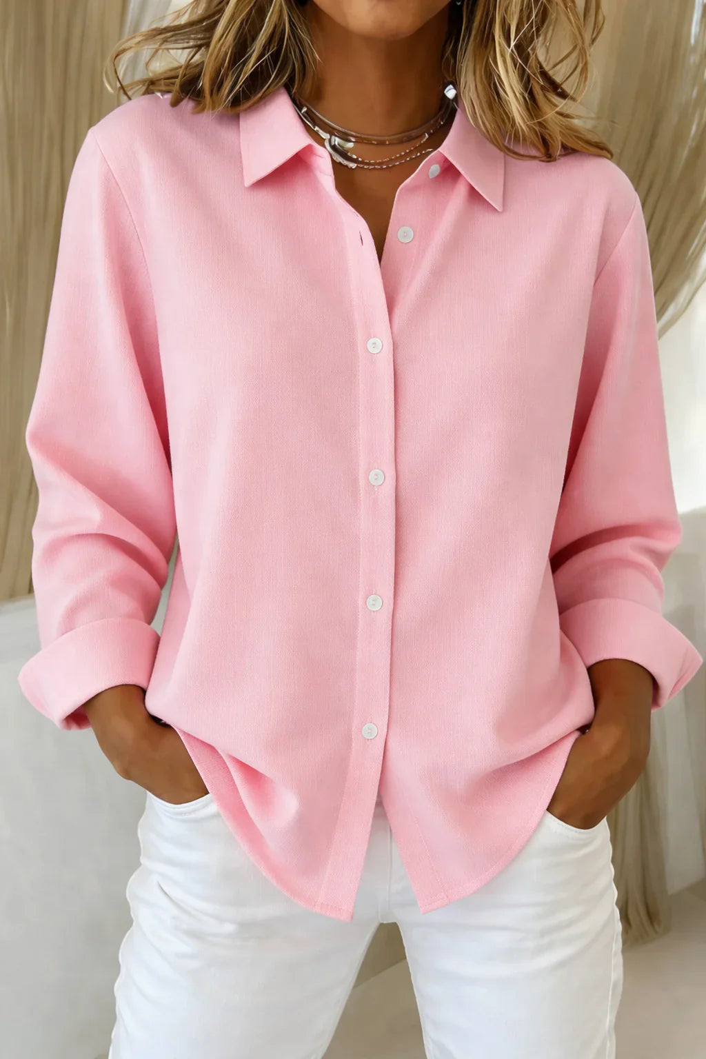 Sophie - Stilvolle Damenbluse mit Knopfleiste