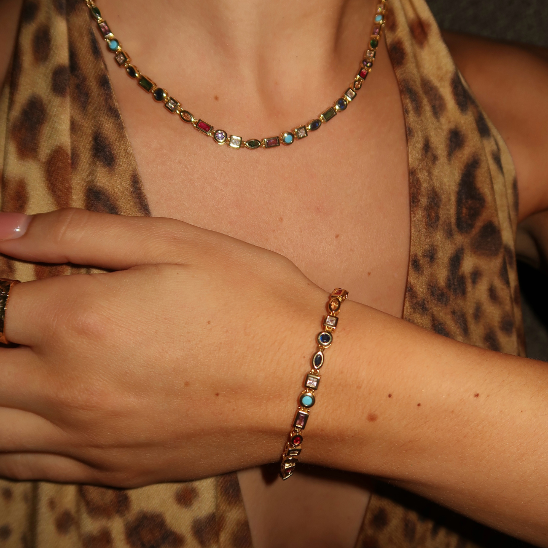 Nozomi – Farbiges Kristallarmband