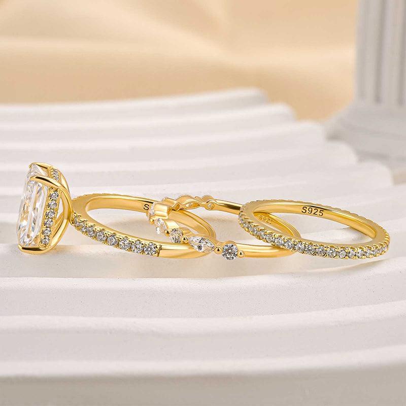 Jaily – Set mit 3 Eheringen aus 18K Gold