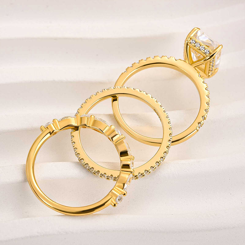 Jaily – Set mit 3 Eheringen aus 18K Gold