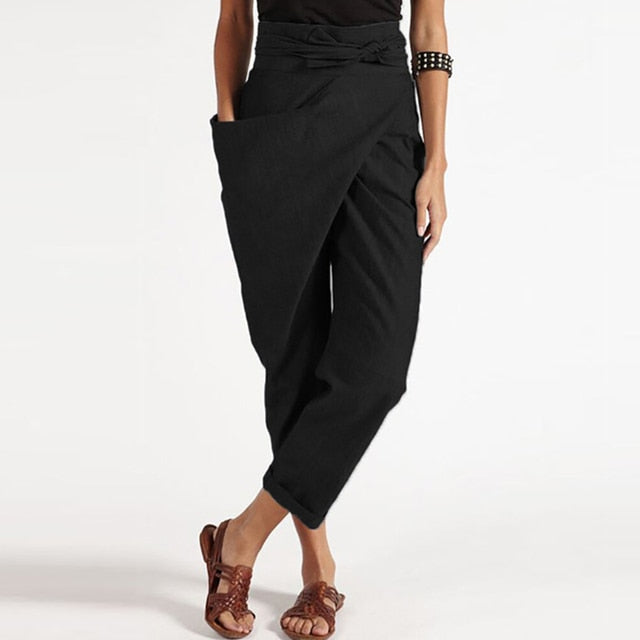 Yesha – Elegante und Bequeme Cropped-Stoffhose