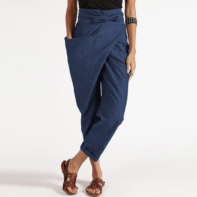 Yesha – Elegante und Bequeme Cropped-Stoffhose
