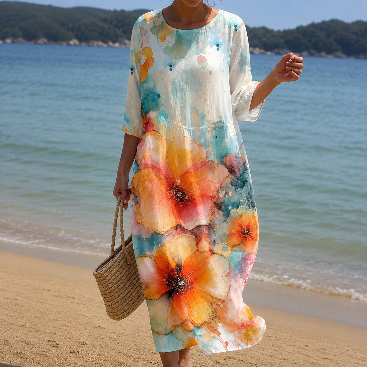 Miranda – Elegantes Blumenkleid mit lockerer Passform für Damen