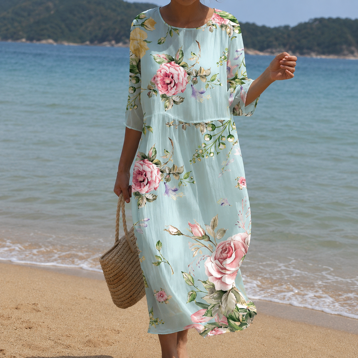Miranda – Elegantes Blumenkleid mit lockerer Passform für Damen