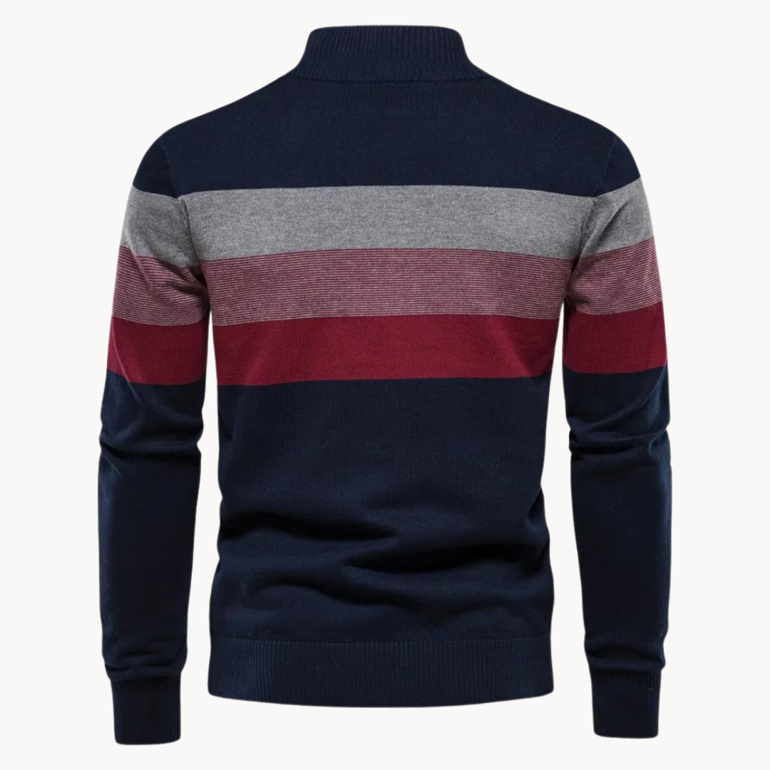 Aurullo - Kuscheliger Pullover mit halbem Reißverschluss