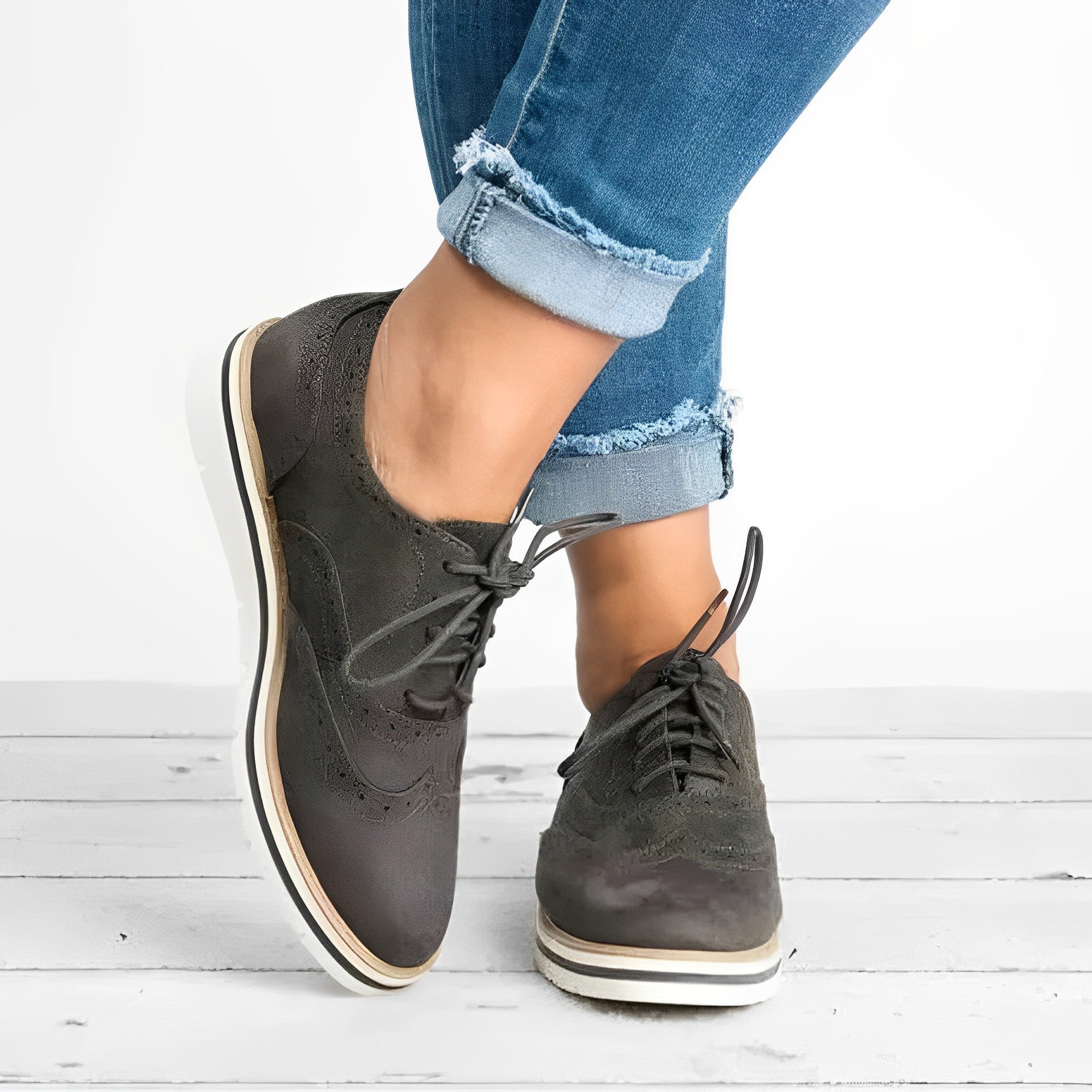 Sloane - Oxford-Schnürschuhe mit Ausschnitt