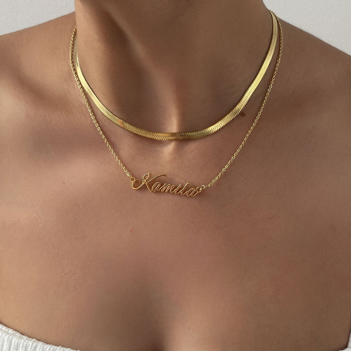 Juliette – Edle Chevron-Halskette