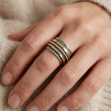 Cherilyn – Vintage-Ring im antiken Stil aus Gold und Silber