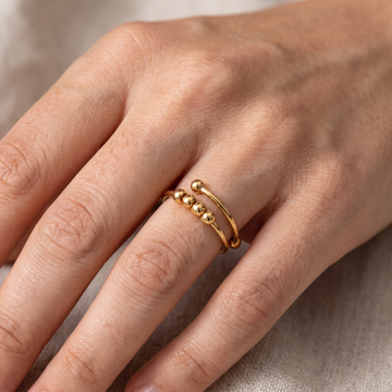 Maelis – Beruhigender Ring mit drehbaren Perlen