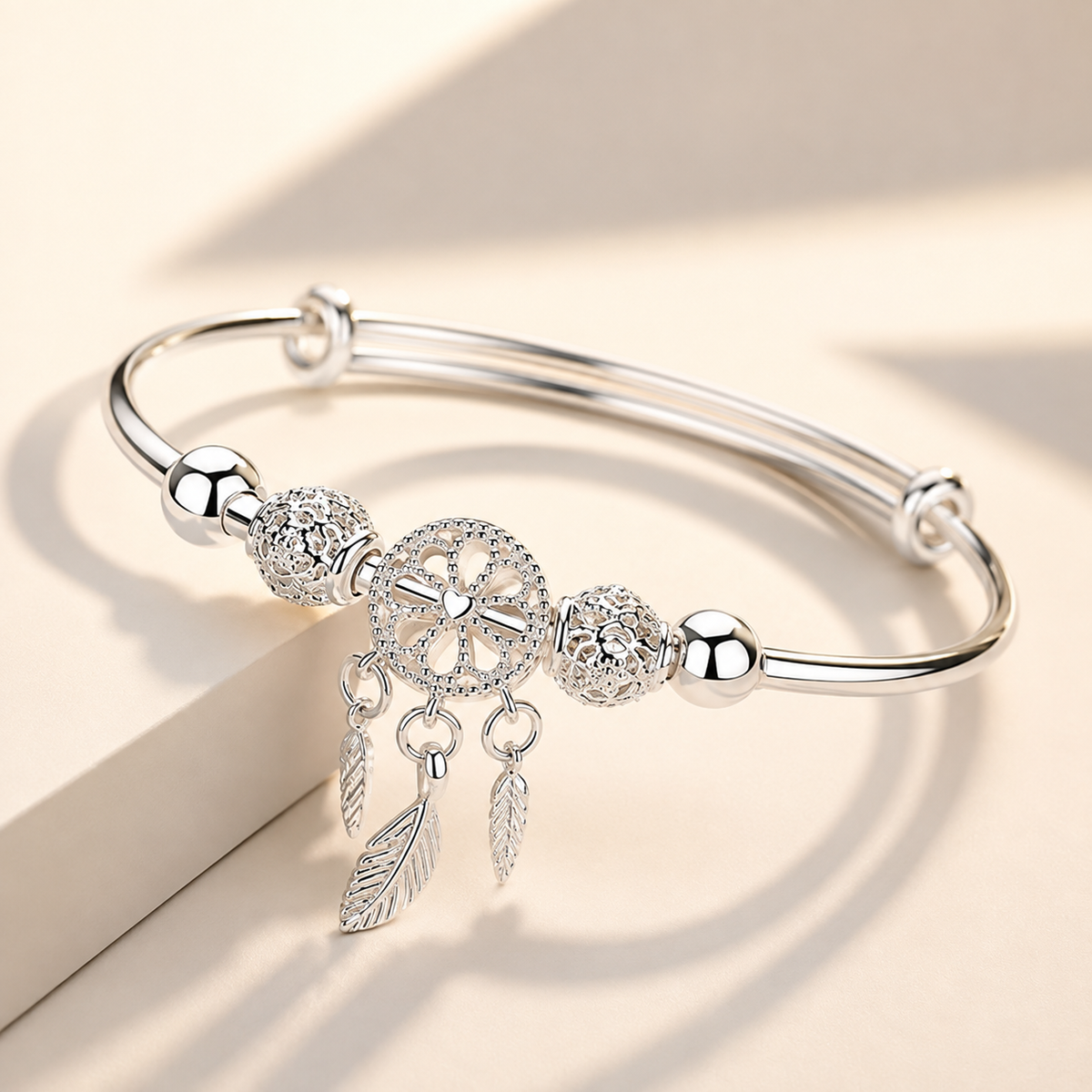 Aiyana – Anpassbares Traumfängerarmband aus 925er Silber