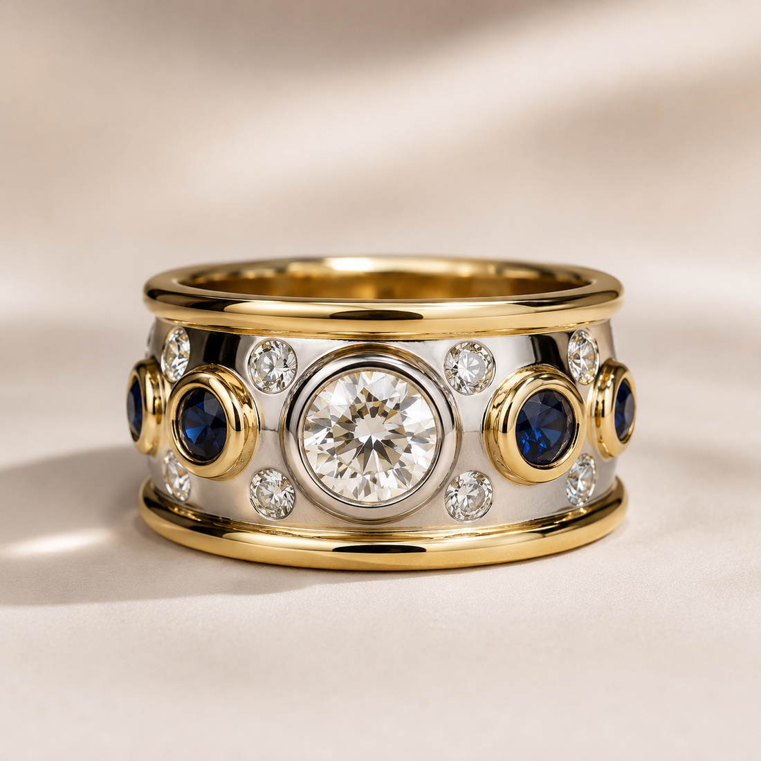 Sierra – Vintage goldener Ring mit integriertem Zirkon