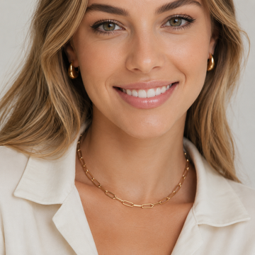 Mara – Clip-Halskette in Gold