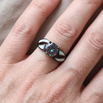 Mirella – Bunter Ring aus Opal und Topas