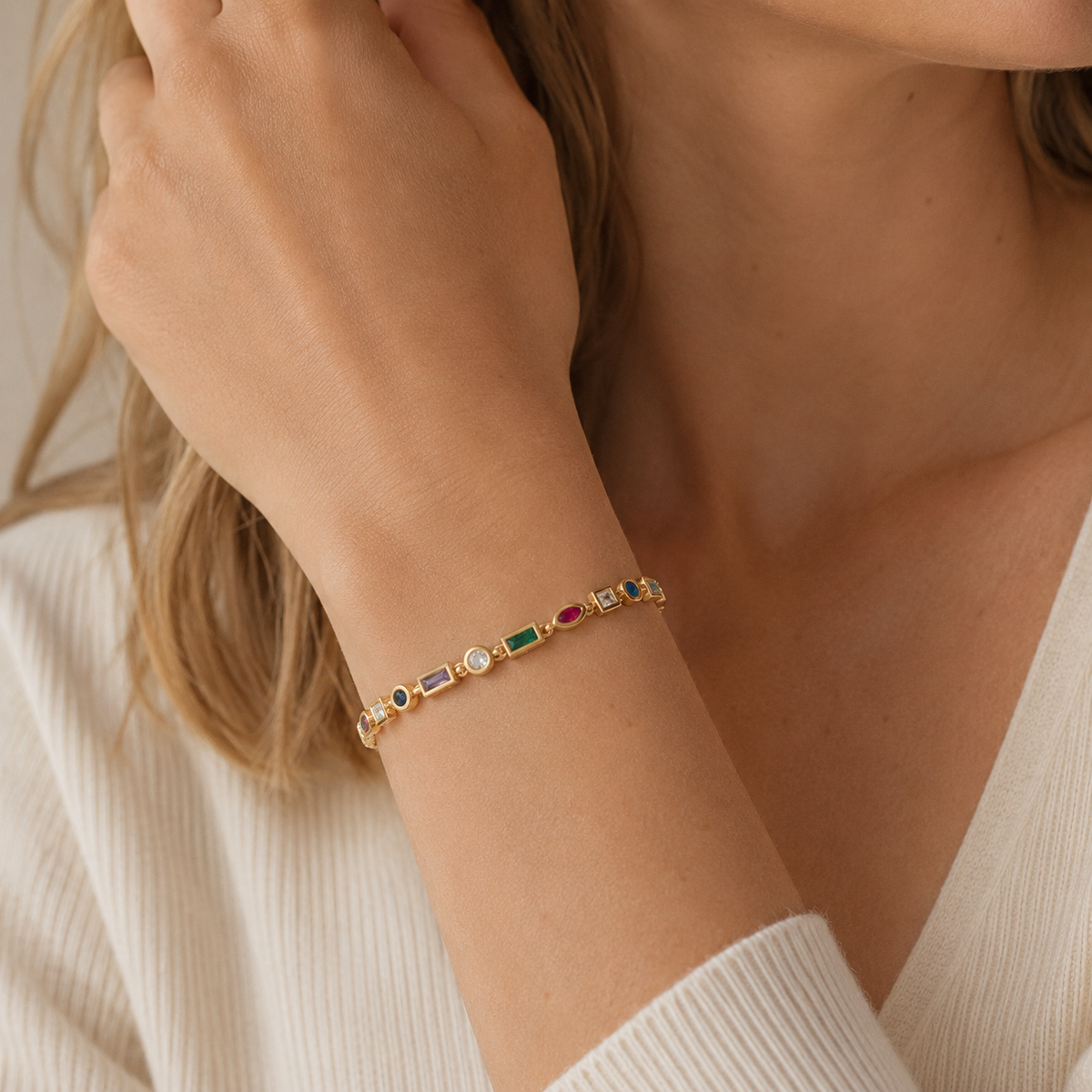 Nozomi – Farbiges Kristallarmband