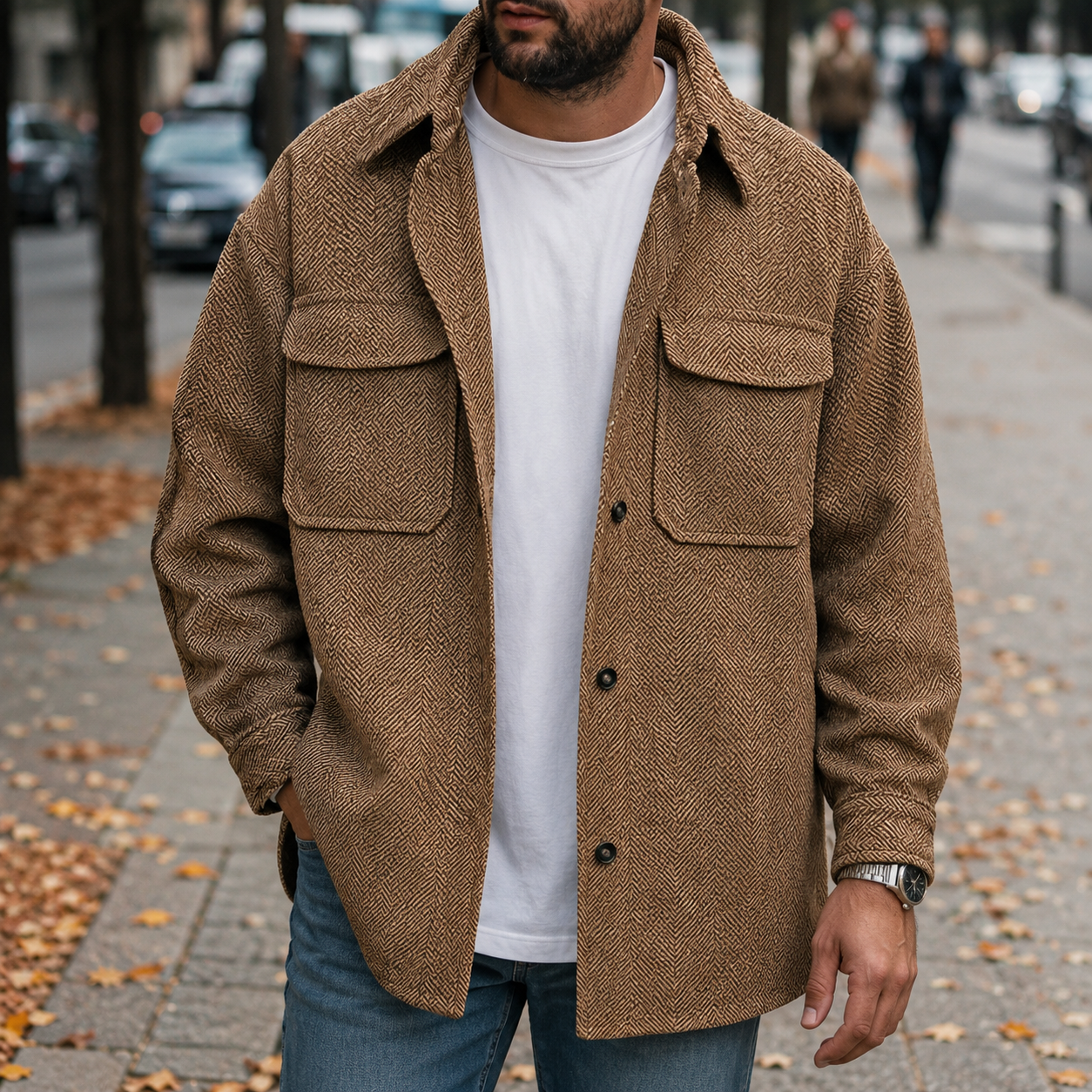 Finn - Lässiges Herren-Overshirt mit Knopfverschluss