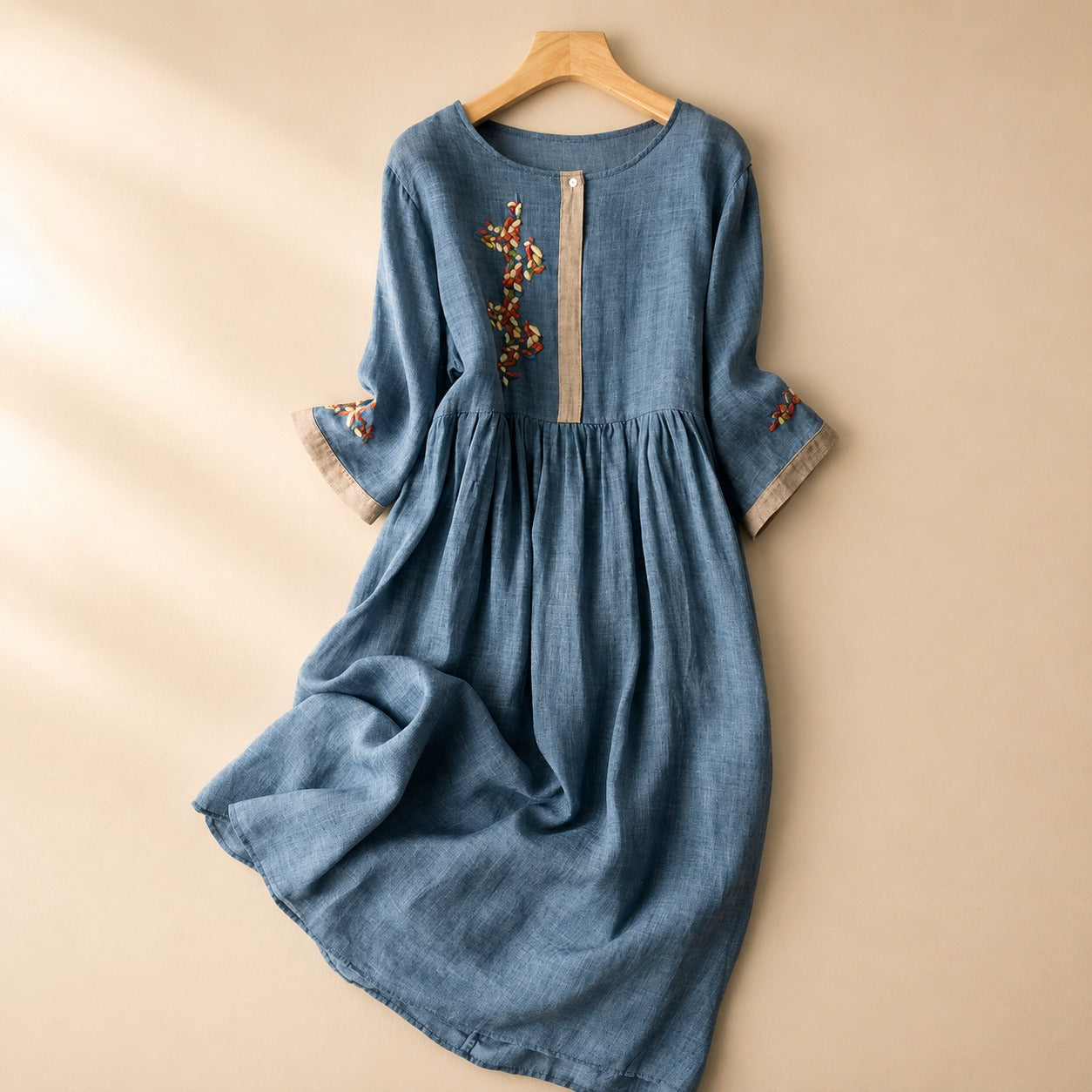 Laura - Lässiges Boho-Kleid mit Stickereien