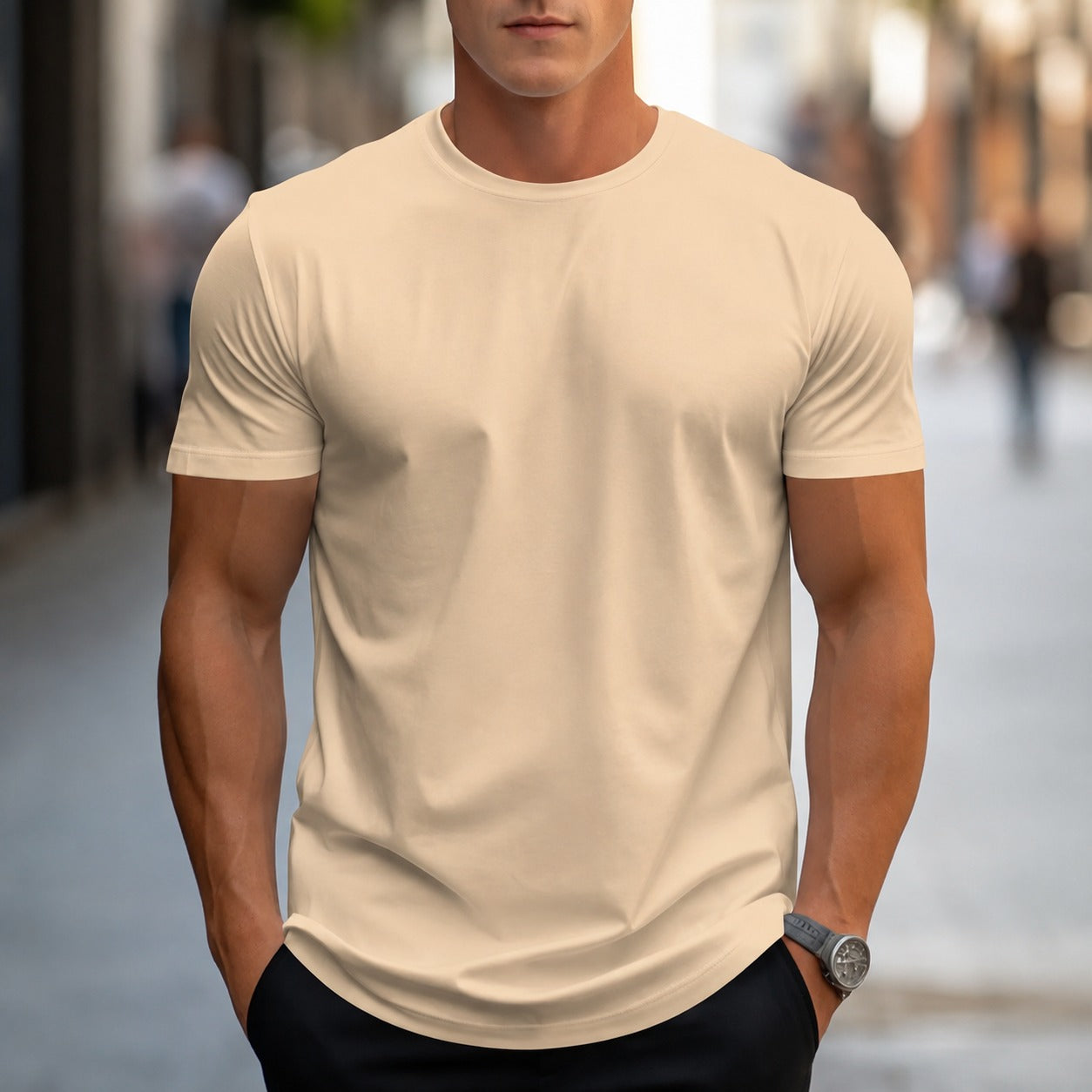 Owen - Legeres, einfarbiges Herren-T-Shirt