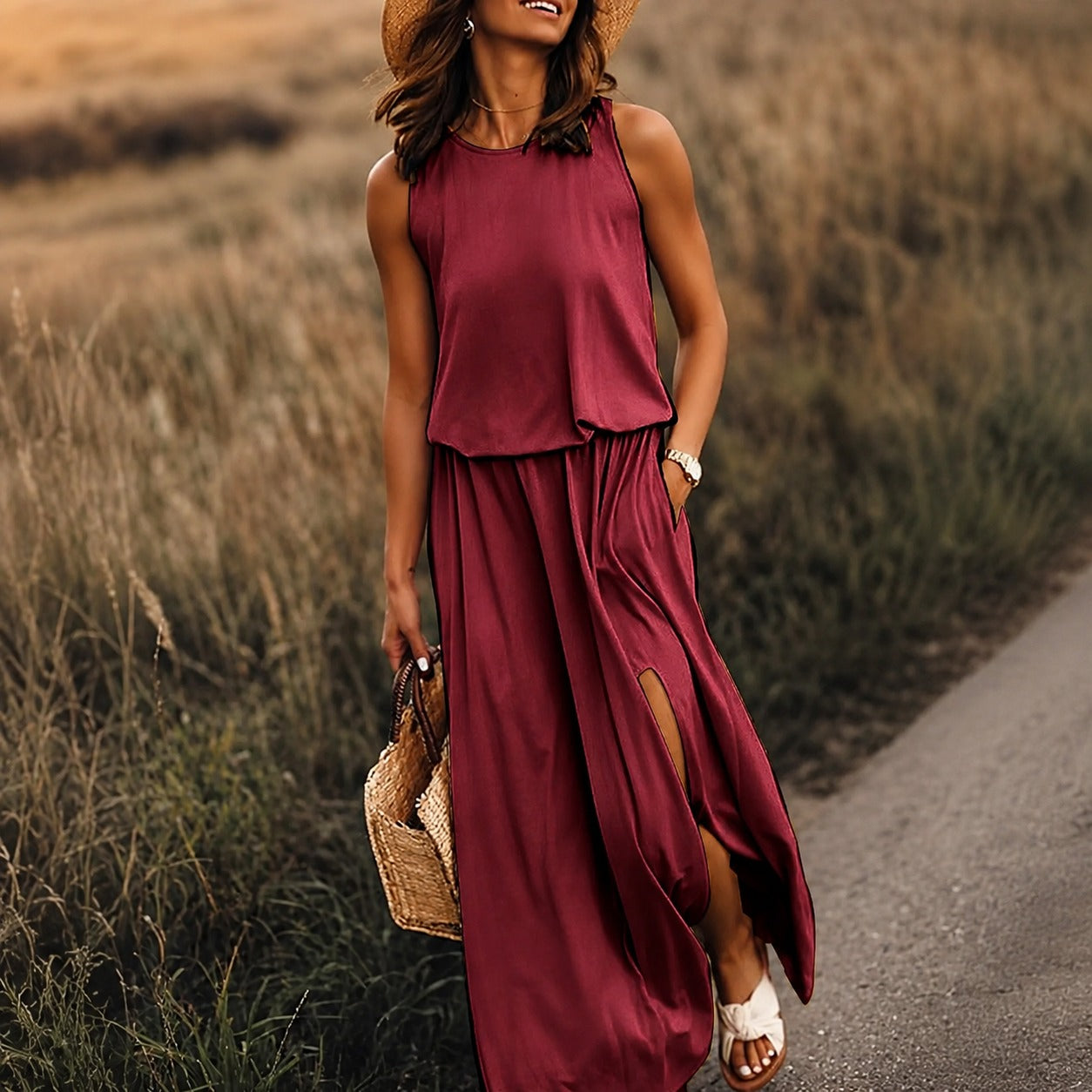 Edna - Legeres Boho-Maxikleid aus Modal