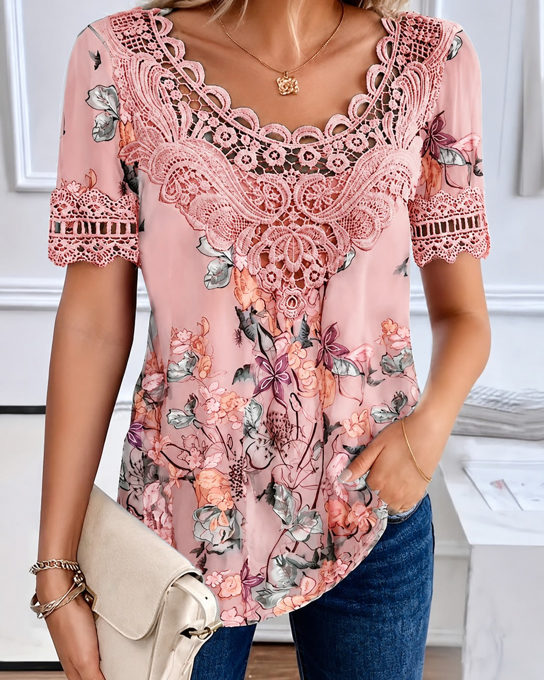 Leah - Schicke Blumenbluse