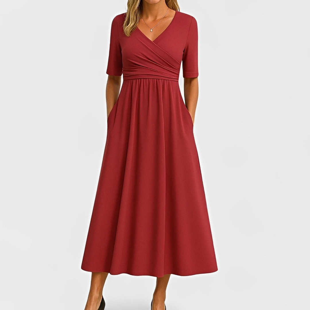 Piper - Midikleid mit kurzen Ärmeln