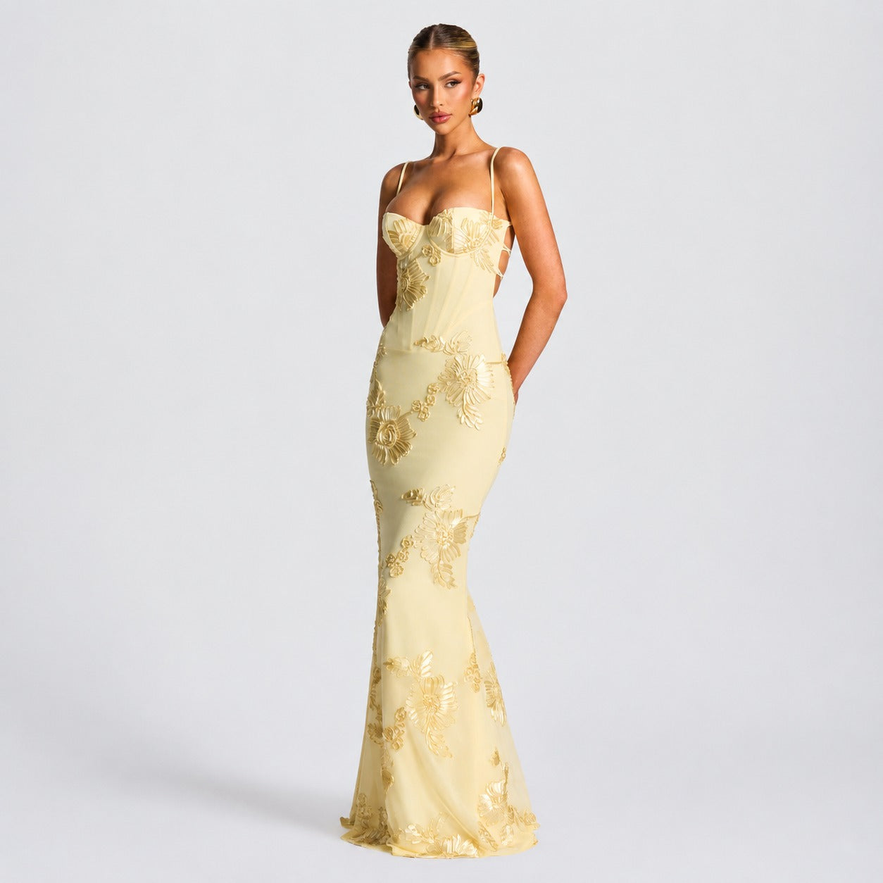 Norma - Elegantes Maxikleid mit Blumenmuster